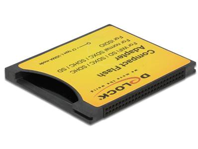 Adaptateur Compact Flash pour cartes mémoire iSDIO (WiFi SD), SDHC, SDXC