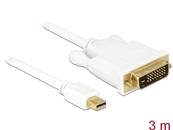 Câble mini Displayport mâle vers DVI 24+1 mâle 3 m