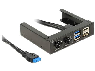 Panneau avant de 3.5" > 2 x USB 3.0 + 2 x USB 2.0 et contrôle du ventilateur