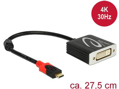 Adaptateur USB Type-C™ mâle > DVI femelle (Mode DP Alt) 4K 30 Hz