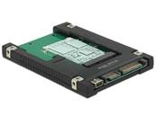 Convertisseur 2.5" SATA 22 broches / USB 2.0 Type Mini-B > 1 x emplacement mSATA / Mini PCIe