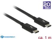 Câble Thunderbolt™ 3 (20 Go/s) USB-C™ mâle > mâle passif 1,0 m 5 A noir