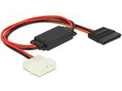 Convertisseur de tension à câble Molex 4 broches mâle 5 V > SATA 15 broches femelle 3,3 V + 5 V