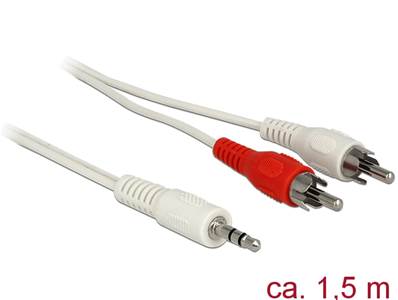 Câble Audio prise jack stéréo de 3,5 mm mâle > 2 x RCA mâle 1,5 m