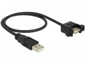 Câble USB 2.0 Type-A mâle > USB 2.0 Type-A femelle à montage sur panneau 0,5 m