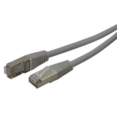 Câble réseau RJ45 blindé ADSL 5.0m Cat.5e gris