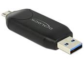 Lecteur de carte Micro USB OTG + USB 3.0 A mâle