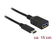 Adaptateur USB SuperSpeed (USB 3.1, Gen 1) USB Type-C™ mâle > USB Type A femelle 15 cm noir