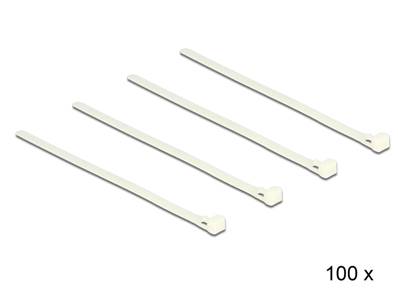 Attache-câbles détachables blancs L 200 x l 7,2 mm 100 pièces