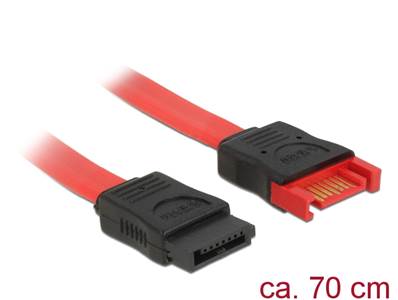 Câble d'extension SATA 6 Gb/s mâle > SATA femelle 70 cm rouge
