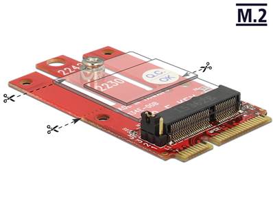 Adaptateur Mini PCIe > emplacement M.2 touche E