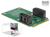 Convertisseur mSATA mâle > 2 x SATA 7 broches mâle avec RAID