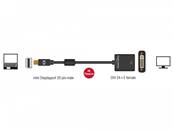 Adaptateur mini Displayport 1.2 mâle > DVI femelle 4K actif noir