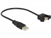 Câble USB 2.0 Type-A mâle > USB 2.0 Type-A femelle à montage sur panneau 0,25 m