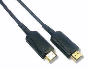 Cordon HDMI2.0 compatible 4K/60Hz - câble hybride cuivre/fibre optique, contacts dorés, longueur 20 