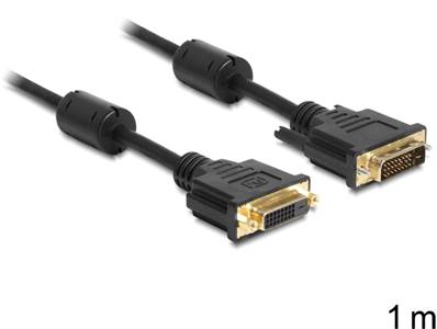 Câble d'extension DVI 24+1 mâle > DVI 24+1 femelle 1 m noir