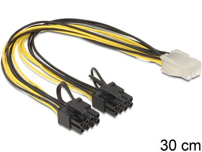 Câble d'alimentation PCI Express 6 broches femelle > 2 x 8 broches mâle 30 cm