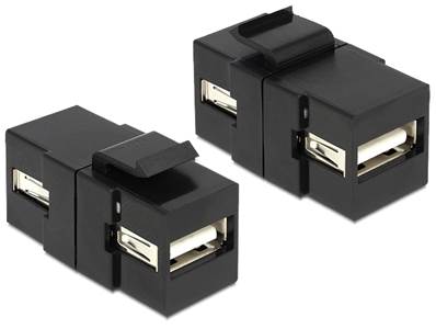 Module Keystone USB 2.0 A femelle > USB 2.0 A femelle noir