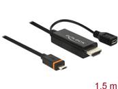 Câble SlimPort / MyDP mâle > connecteur High Speed HDMI mâle + USB Micro-B femelle