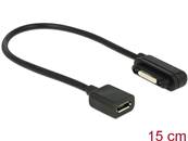 Câble de recharge USB Micro-B femelle > connecteur magnétique Sony 15 cm