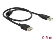 Câble d'extension USB 2.0 Type-A mâle > USB 2.0 Type-A femelle 0,5 m noir