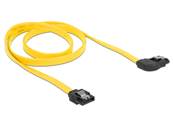 Câble SATA 6 Gb/s mâle droit > SATA mâle coudé à droite droite 70 cm métal jaune