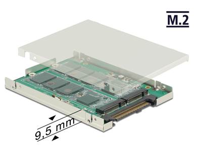 Convertisseur 2.5" SATA Express > 2 x M.2 avec boîtier 9,5 mm