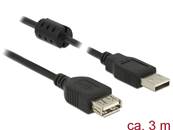 Câble d'extension USB 2.0 Type-A mâle > USB 2.0 Type-A femelle 3,0 m noir