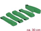 Fermetures par velcro L 300 mm x l 20 mm 5 pièces avec boucle vert
