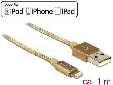 Câble d’alimentation et de transfert des données USB pour iPhone™, iPad™, iPod™ or 1 m