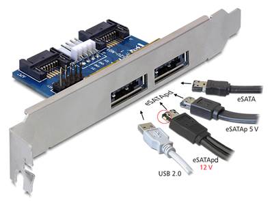 Support du slot 2 x eSATApd 5 V / 12 V