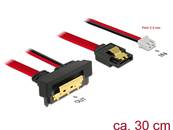 Câble SATA 6 Gbit/s 7 broches femelle + alimentation 2 broches femelle > SATA 22 broches femelle cou