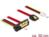 Câble SATA 6 Gb/s 7 broches femelle + alimentation Disquette 4 broches femelle > SATA 22 broches fem