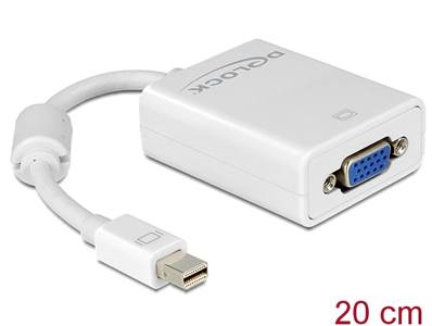 Adaptateur mini Displayport 1.2 mâle > VGA femelle passif blanc