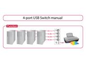 Commutateur USB 2.0 manuel à 4 ports