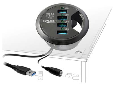 Hub de bureau USB 3.0 à 4 ports