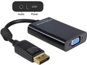 Adaptateur Displayport 1.1 mâle > VGA femelle + Audio + Alimentation noir