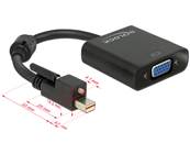 Adaptateur mini Displayport 1.2 mâle avec vis > VGA femelle noir