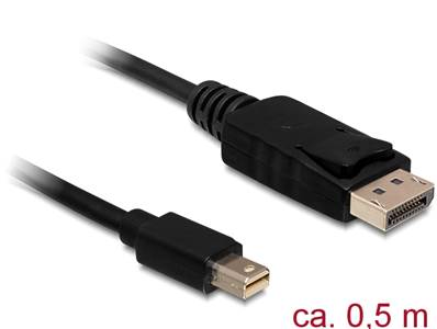 Câble Mini Displayport 1.2 mâle > Displayport mâle 4K 0,5 m