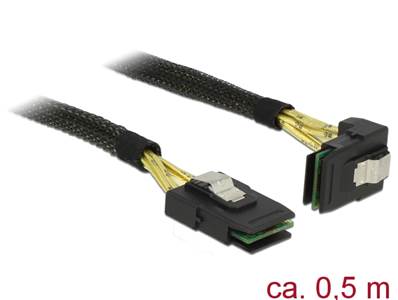 Câble Mini SAS SFF-8087 > Mini SAS SFF-8087 coudé 0,5 m