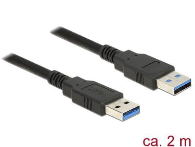 Câble USB 3.0 Type-A mâle > USB 3.0 Type-A mâle 2,0 m noir