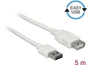 Câble d'extension EASY-USB 2.0 Type-A mâle > USB 2.0 Type-A femelle blanc 5 m