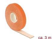 Fermetures par velcro L 3 m x l 13 mm rouleau orange