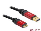Câble USB 3.0 Type-A mâle > USB 3.0 Type Micro-B mâle 2 m Premium