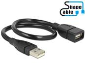Câble USB 2.0 Type-A mâle > USB 2.0 Type-A femelle ShapeCable 0,35 m