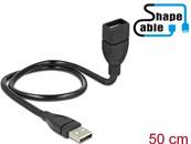 Câble USB 2.0 Type-A mâle > USB 2.0 Type-A femelle ShapeCable 0,5 m