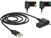 Câble USB 2.0 A mâle > Micro-B mâle avec indicateur LED pour les Volts et les Ampères