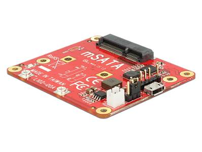 Convertisseur Raspberry Pi USB Micro-B femelle / connecteur à broches USB > mSATA 6 Gb/s
