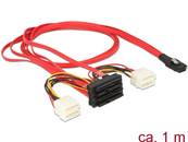 Câble mini SAS SFF-8087 > 4 x SAS SFF-8482 + alimentation 1 m