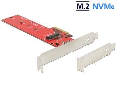 Carte PCI Express x4 > 1 x interne NVMe M.2 Key M 110 mm - Faible encombrement